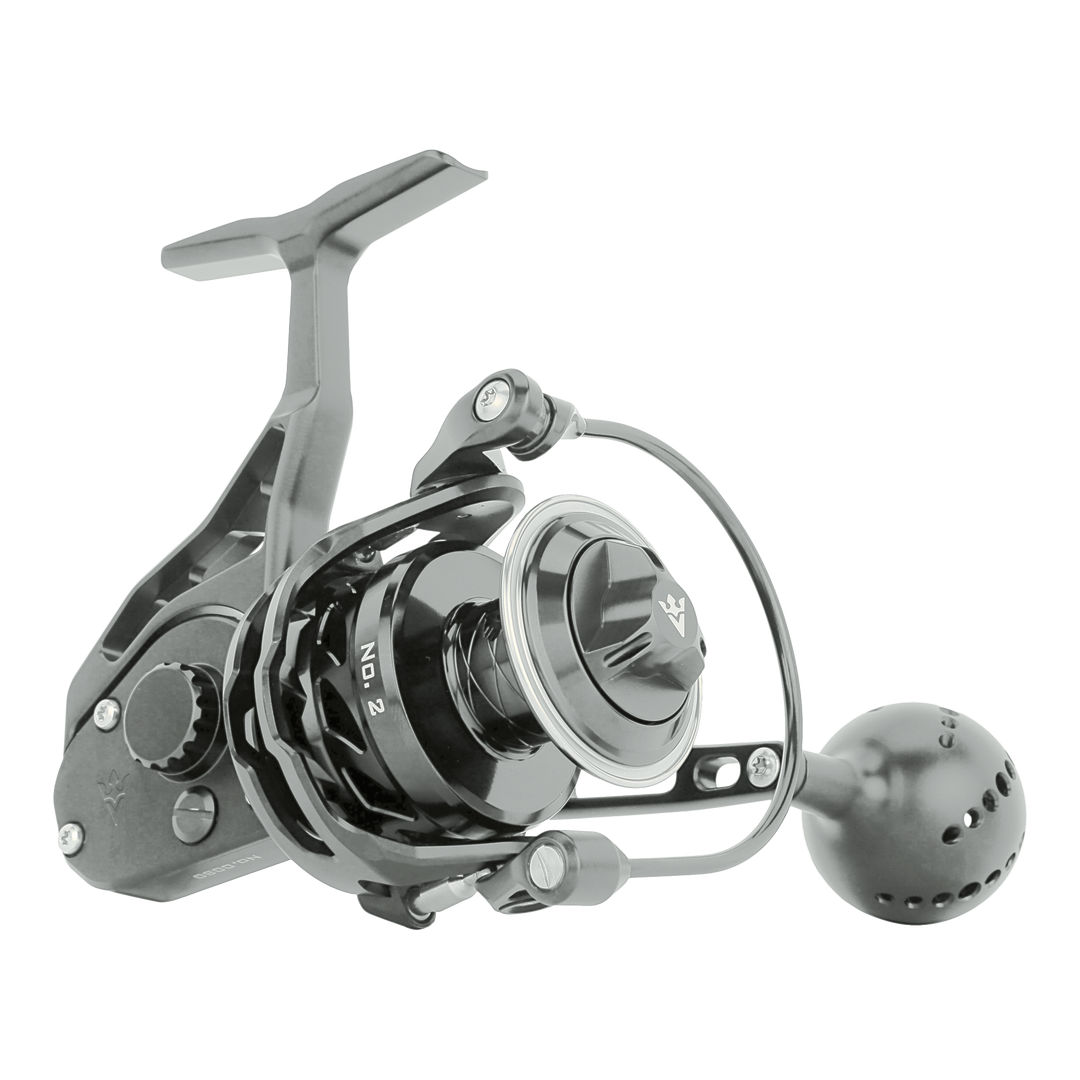 Visser No. 2 Series spinning reel in gunsmoke