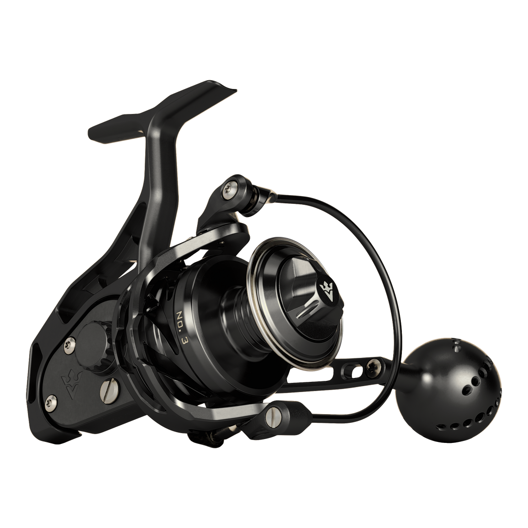 Visser No. 3 Series spinning reel in black