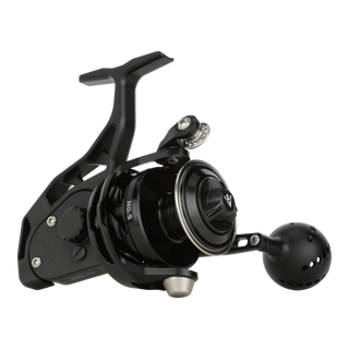 Visser PierMaster Series bail-less spinning reel in black, product view 1