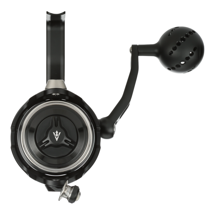 Visser PierMaster Series bail-less spinning reel in black, product view 5