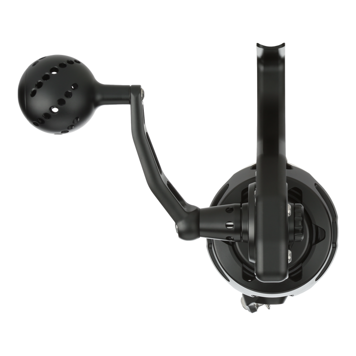 Visser PierMaster Series bail-less spinning reel in black, product view 4