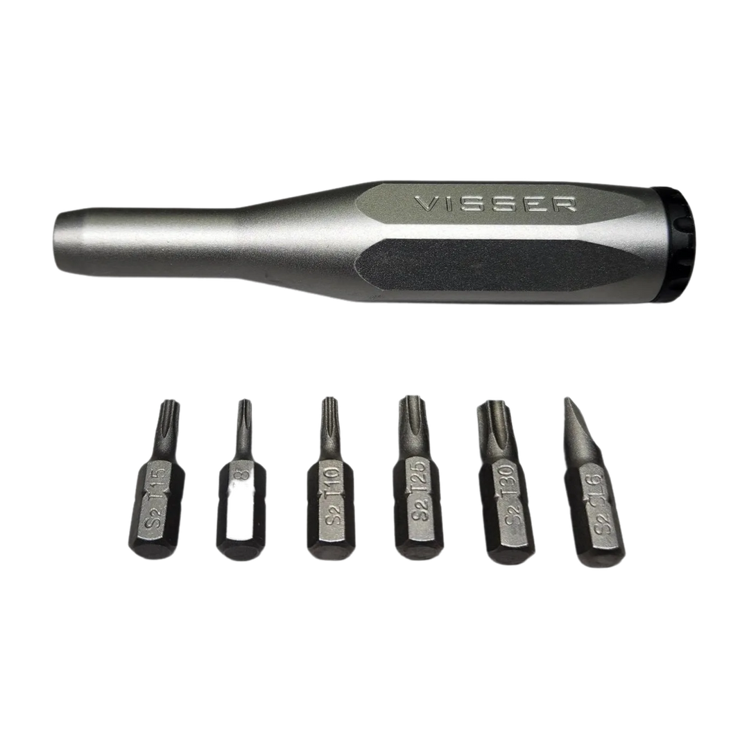 Visser Torx service tool for spinning-reel maintenance