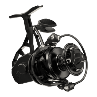 Visser Gaaf Series spinning reel in black, product view 1