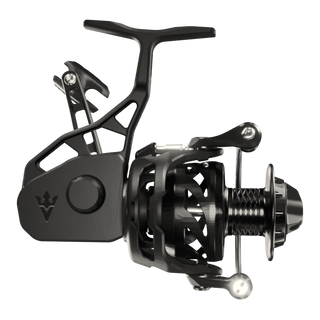 Visser Gaaf Series spinning reel in black, product view 2