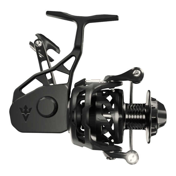 Visser Gaaf Series spinning reel in black, product view 2