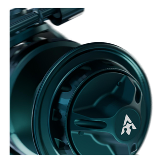 Visser Gaaf Series spinning reel in green, product view 3