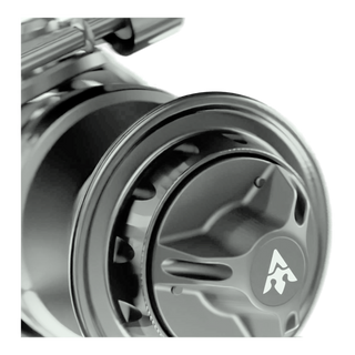 Visser Gaaf Series spinning reel in gunsmoke, product view 3