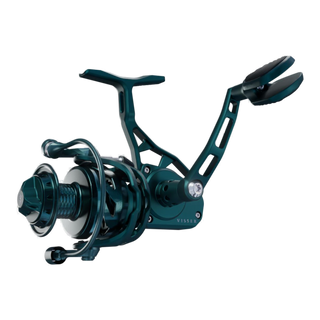 Visser Gaaf Series spinning reel in green, product view 5