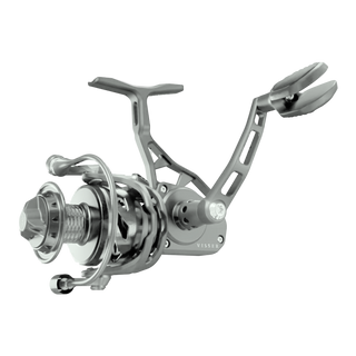 Visser Gaaf Series spinning reel in gunsmoke, product view 5