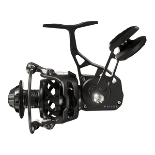 Visser Gaaf Series spinning reel in black, product view 6
