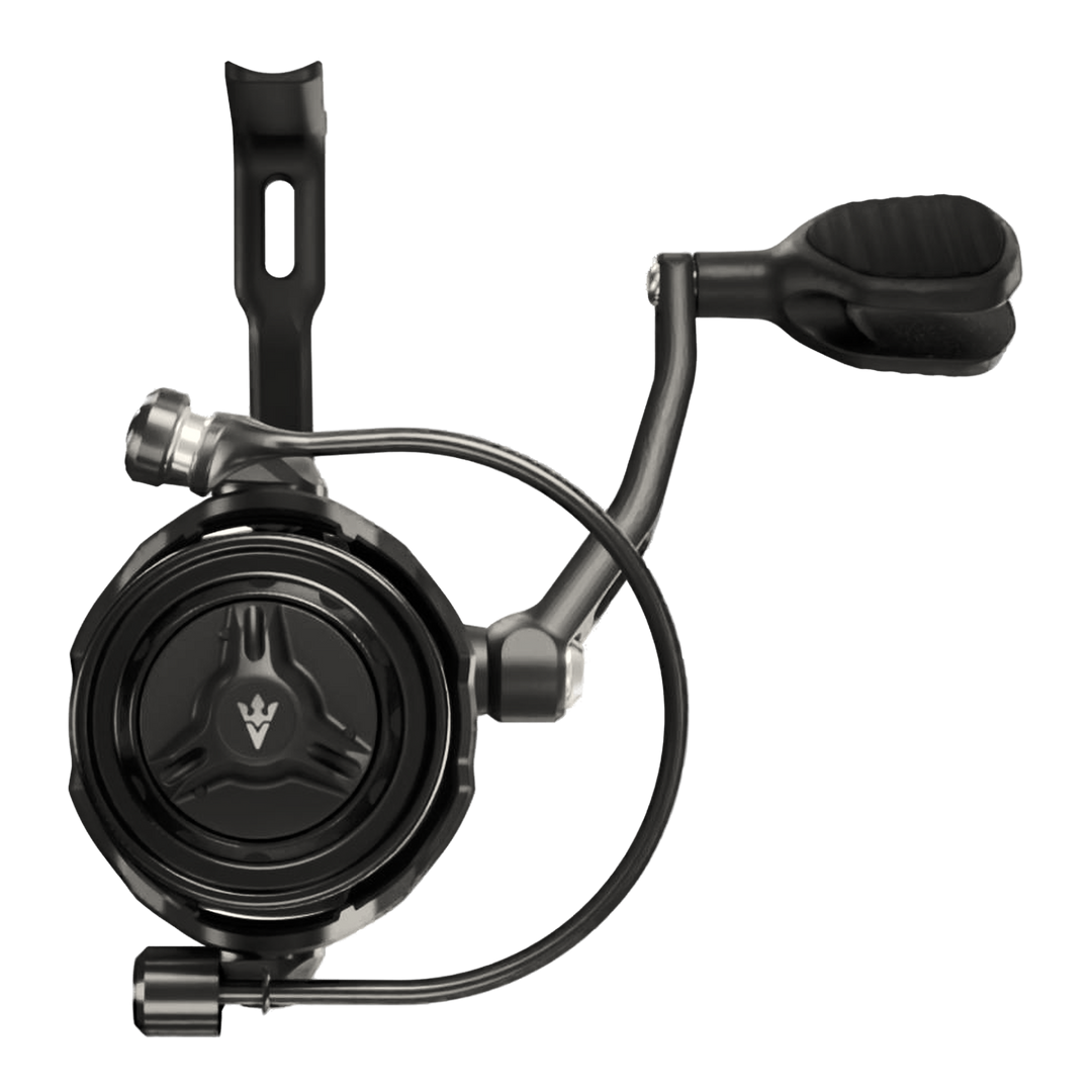 Visser Gaaf Series spinning reel in black, product view 7