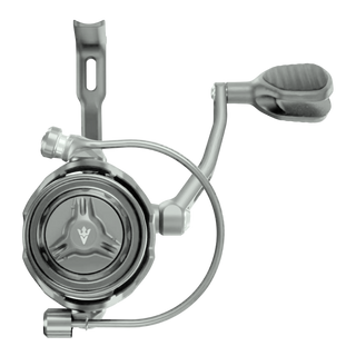 Visser Gaaf Series spinning reel in gunsmoke, product view 7