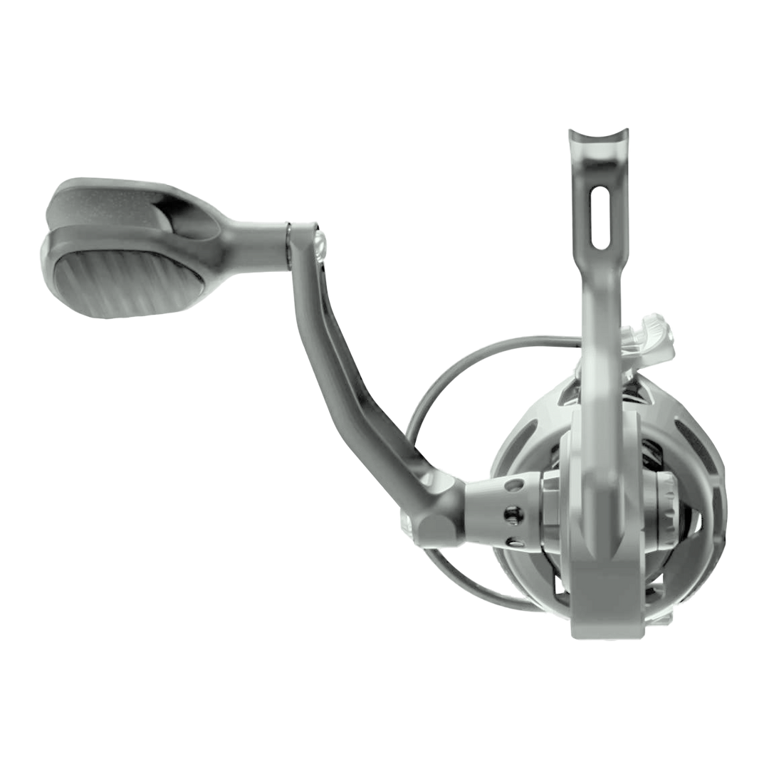 Visser Gaaf Series spinning reel in gunsmoke, product view 8
