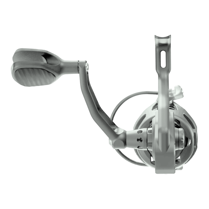 Visser Gaaf Series spinning reel in gunsmoke, product view 8