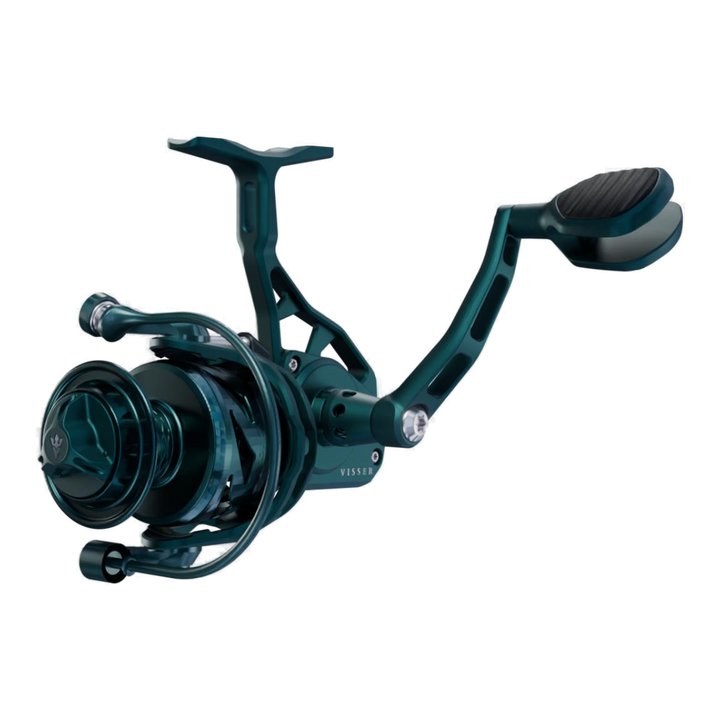 Visser Gaaf Series spinning reel in green, product view 9